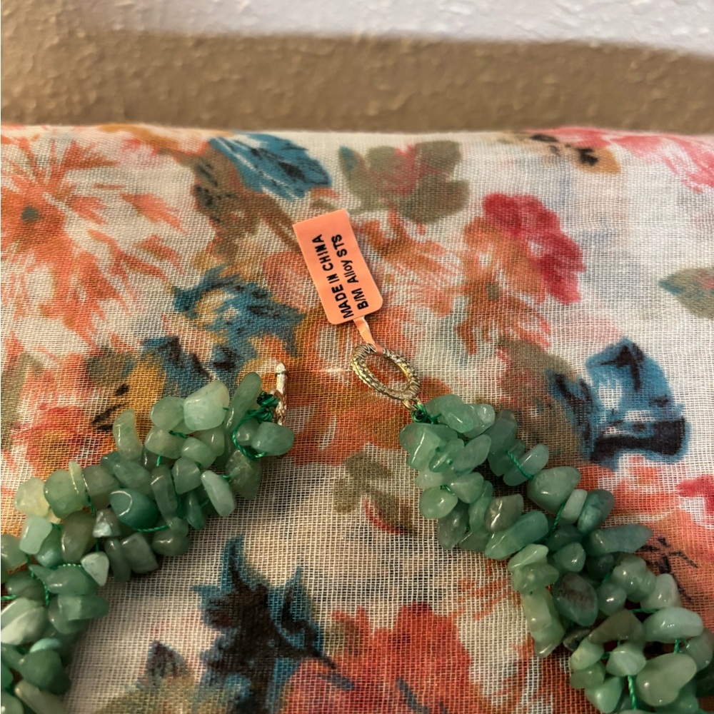 Chip necklace in green adventurine - Picture 5 of 6